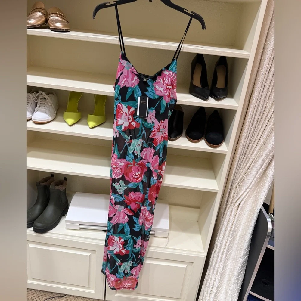 Revolve AFRM Floral Mesh Midi Dress - Picture 6 of 7